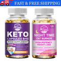 Keto BHB Pills Night Time Fat burner Capsules Lose Weight Appetite Suppressant