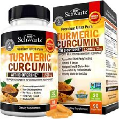 Turmeric Curcumin with Black Pepper Extract 1500mg - High Absorption Ultra Poten