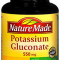 Nature Made Potassium Gluconate 550 mg 100 Tablets Dietary Supplement Heart