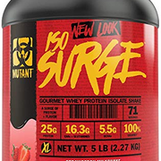 Mutant ISO Surge Whey Protein Isolate Powder Acts Fast to Help Recover, Build Muscle, Bulk and Strength, 5 lb (Strawberry Milkshake)