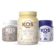 KOS Tropical Paradise Bundle (Plant-Based Vanilla Protein + Organic Acai Powder + Organic Coconut Milk Powder)