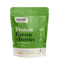 Nuzest – Protein Greens + Berries – Superfood Powder – Plant Protein Blend - 300g / 10.6 oz Pouch (10 Servings) (Vanilla Caramel, 300g)