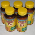 b8* Lot of 5 Bottles Vitamin D3, 1000IU Nature Made 100 Tablets Each Exp 07/25