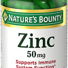 Nature's Bounty Zink Supports Immune Health 50mg 100 ct Caplets