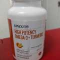 Sprouts High-Potency Omega 3 + Turmeric Joint Health Supplement 60 Capsules