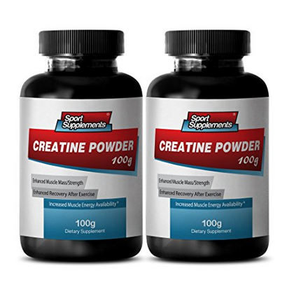 Organic Creatine Monohydrate - Creatine Powder 100mg - Performance and Stamina Booster Premium Creatine Powder, creatine pre workout for men, creatine monohydrate for women (2 Bot, 100 grams each)