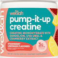 Wellah Pump-It-Up Creatine (50 Servings, Strawberry Lemonade) - Creatine Monohydrate with Dandelion, Uva Ursi, & Cranberry Extract