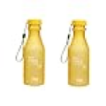 Zerodeko 2pcs Reusable Water Bottle Headband Halloween Gym Water Jug Mini Pool Table Drinking Glasses Yellow