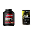 MuscleTech Whey Protein Powder Nitro-Tech Whey Gold Protein Powder & Animal Pak - Convenient All-in-One Vitamin & Supplement Pack - Zinc, Vitamins C, B, D