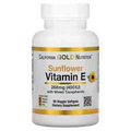 California Gold Nutrition Sunflower Vitamin E 400 IU Mixed 90 Veg Caps NEW