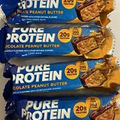 (4)Pure Protein Bar Chocolate Peanut Butter 1.76fl.oz Exp 04/24