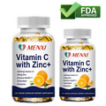 Vitamin C+Zinc Veggie 60/120Capsules For Brain Health Immune Support Antioxidant
