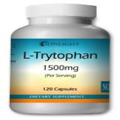 L-Tryptophan 1500mg Serving, 120 Capsules - Gluten Free, Non-GMO Free Shipping
