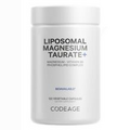 Codeage Liposomal Magnesium Taurate+ Supplement Vitamin B6 Phospholipid 120 Caps