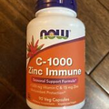 NOW FOODS C-1000 Zinc Immune - 90 Veg Capsules 9/2024