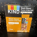 KIND Bars Maple Glazed Pecan & Sea Salt Gluten Free Low Glycemic Index. Exp09/23