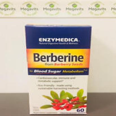 Enzymedica Berberine 60 Caps For Blood Sugar Metabolism, Cardiovascular & Immune