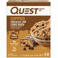Quest Dipped Protein Bars, Low Sugar, High Protein, Chocolate Chip Cookie Dough,