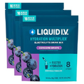 Liquid I.V. Hydration Multiplier - Concord Grape - Hydration Powder Packets | Electrolyte Powder Drink Mix | Easy Open Single-Serving Sticks | Non-GMO | 3 Pack (48 Servings)