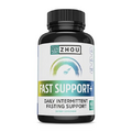 Zhou Fast Support+ Intermittent Fasting Support Supplement, Vitamin B12 for Energy, Electrolytes Magnesium, Chloride, Sodium, Potassium, Creatine Monohydrate, Physical Performance, 60 Veg Caps