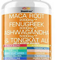Maca Root 2000mg Fenugreek 3000mg Ashwagandha 5000mg Supplement with Tongkat NEW