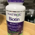 Natrol Biotin 10,000 mcg Supplement for Hair Skin Nails SEALED Jar NO Allergens