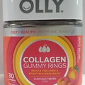 New! OLLY Collagen Gummy Rings, Peach Flavor, 30ct Exp 6/24