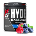 PROSUPPS Hyde Max Pump Pre Workout for Men and Women - Nitric Oxide Supplement for Pump and Endurance - Stimulant Free Pre Workout to Promote Blood Flow and Muscle Strength (Blue Razz, 25 Servings)