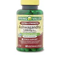 Spring Valley Extra Strength Ashwagandha Dietary Supplement 1300 mg 60 Count