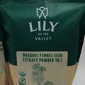 Lily of the Valley Organic Fennel Seed Extract Powder 16oz Each EXP 8/25