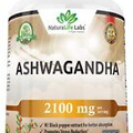 Organic Ashwagandha 2,100 mg - 100 Vegan Capsules Pure Organic Ashwagandha Po...