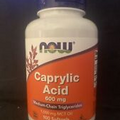 NOW Foods Caprylic Acid 600 mg [100 Softgels, 100 doses]  Exp 7/26