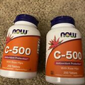2 pack NOW FOODS Vitamin C-500 - 250 Tablets Ex 11/24 Pack