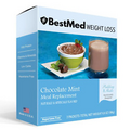 BestMed Weight Loss Chocolate Mint Pudding Shake High Protein Aspartame Free 7ct