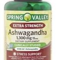 Spring Valley Extra Strength Ashwagandha Dietary Supplement, 1300 mg, 60 Veg Cap