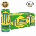 (15 Pack) Monster Energy Juice Rio Punch Sports Drink, Energy + Juice, 16 Fl Oz