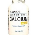 Major Oyster Shell 500mg Calcium Supplement, 300 tablets