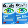 2-Ocuvite 50+EYE Vitamin Lutein Omega-3, 90 Mini gels 06/24 & 11/24 Box Slit