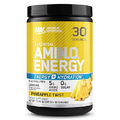 Optimum Nutrition Amino Energy Powder Plus Hydration, with BCAA, Electrolytes, and Caffeine, Pineapple Twist, 30 Servings (Packaging May Vary)