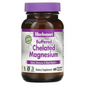 Bluebonnet Nutrition Buffered Chelated Magnesium 60 Veggie Caps Egg-Free, Fish