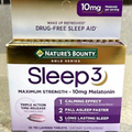 Nature's Bounty Sleep 3 Max Strength 10 mg Melatonin - 30 count (Exp. 03/2025)