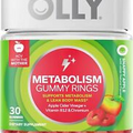 OLLY Metabolism Gummy Rings, Apple Cider Vinegar, Vitamin B12, Chromium 30 ct