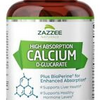 Zazzee High Absorption Calcium D-Glucarate, 500 mg per Capsule, 3 mg BioPerine