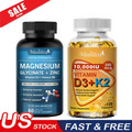 Magnesium Glycinate|Vitamin K2 MK7 D3 10000IU Improved Immune,Sleep,Stress,Joint