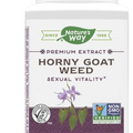 Nature's Way Horny Goat Weed Premium Extract Sexual Vitality,* Non-GMO, Vegan, 60 Capsules