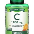 Nature's Truth Vitamin C 1,000 Mg Plus Bioflavonoids & Wild Rose Hips 100 Caplet
