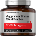 Agmatine Sulfate Capsules 1500Mg, 60ct, Pharmaceutical Grade Non-Gmo by Horbaach