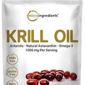 Antarctic Krill Oil Supplement 1000mg Per Serving 300 Soft-Gels