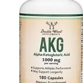 AKG Supplement Alpha Ketoglutaric Acid 1,000Mg per 180 Capsules by Double Wood