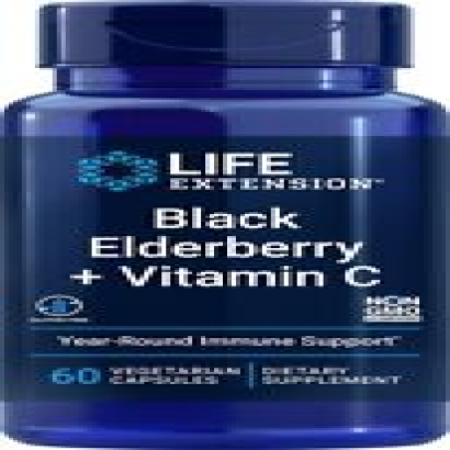 Life Extension Black Elderberry + Vitamin C 60 VegCap